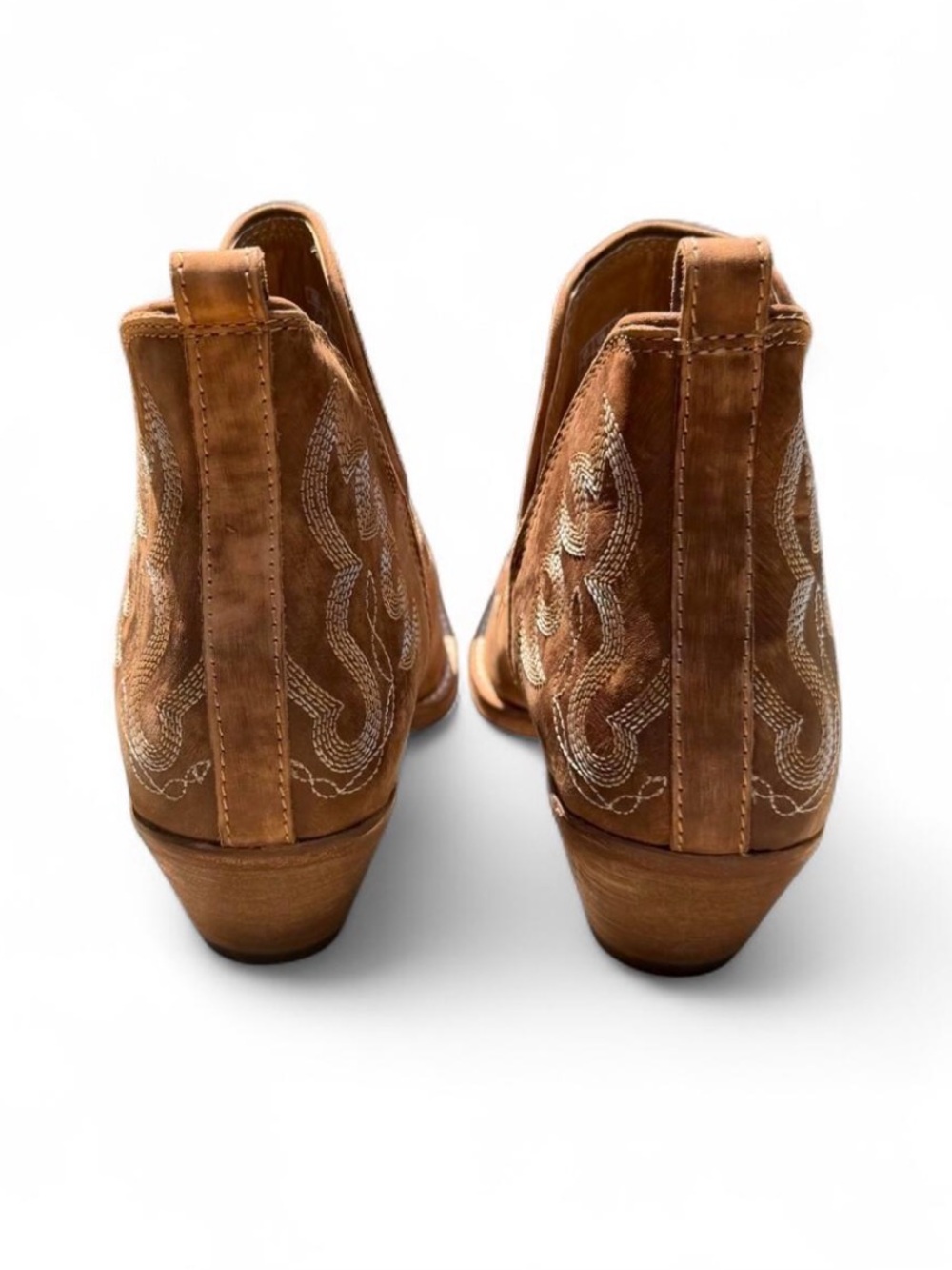 Myra Prairie Dream Brown Leather Western Cowgirl Ankle Boots 7 NWOT - Picture 7 of 8